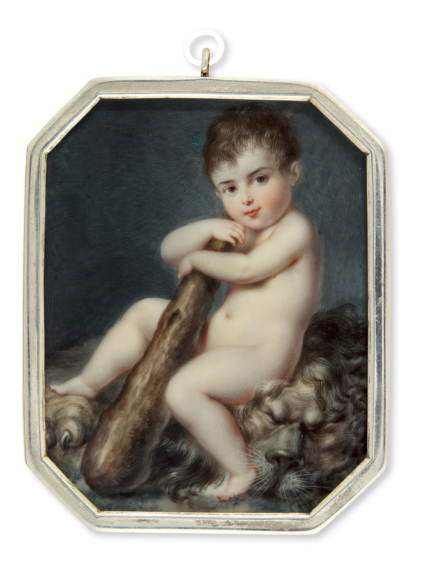 Eduard Ströhling - Portrait Of Edward Barr Dudding  (1804-1822), In The Guise Of Hercules, Circa 1810