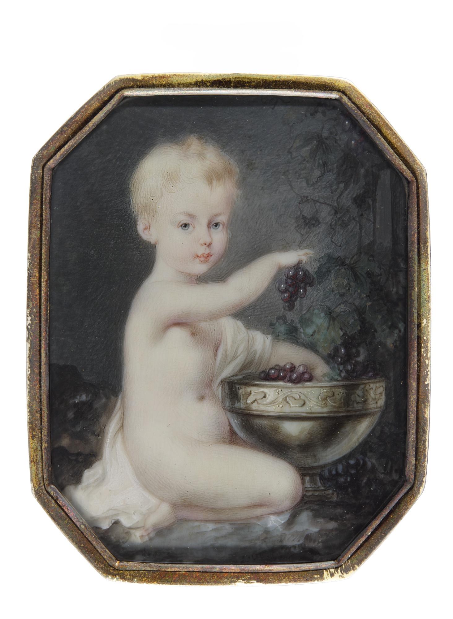 Eduard Ströhling - Portrait Of The Reverend Horatio Nelson Dudding (1808-1895), When A Child, In The Guise Of A Bacchante, Circa 1810