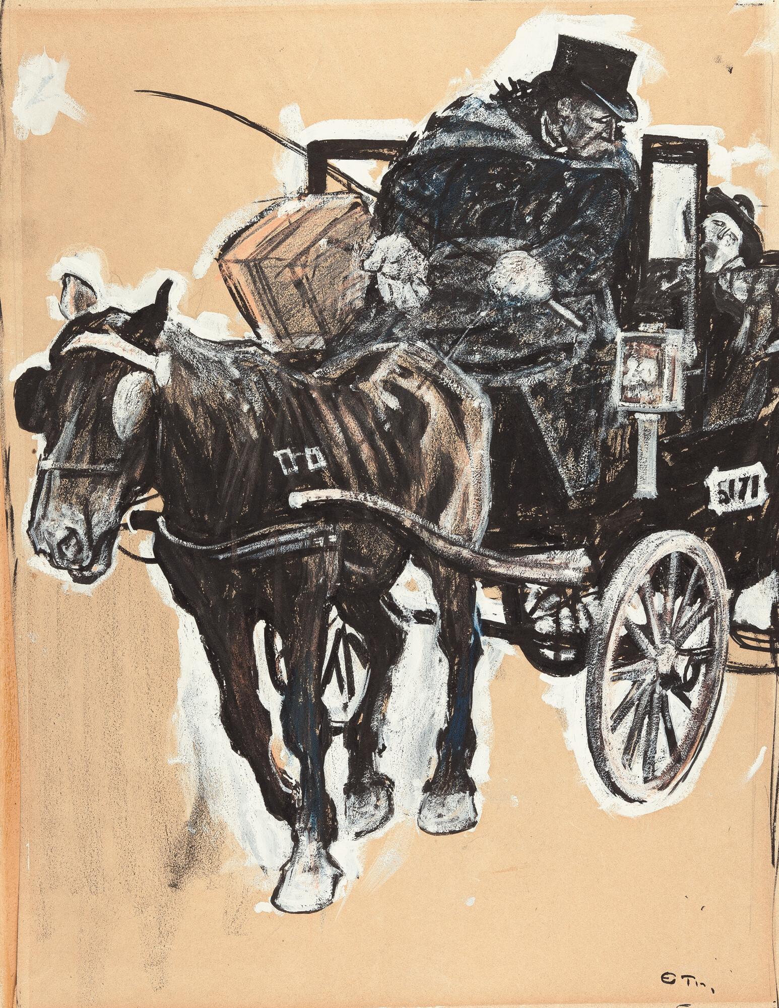 Eduard Thöny - Berliner Droschken