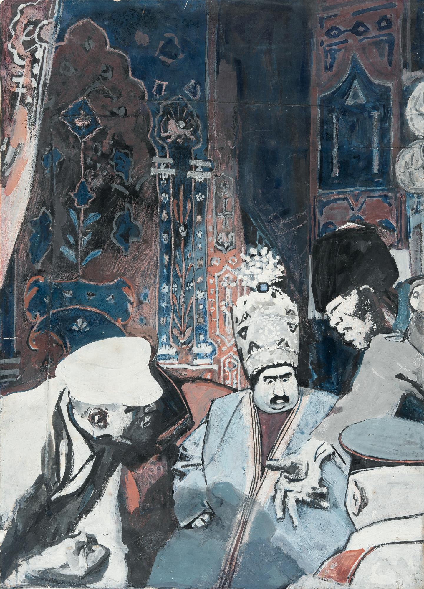 Eduard Thöny - Der Schah von Persien und seine russischen Ratgeber