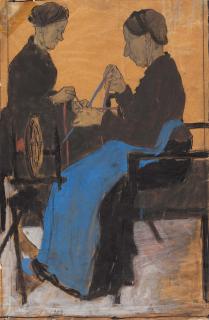 Eduard Thöny - Spinnerinnen.