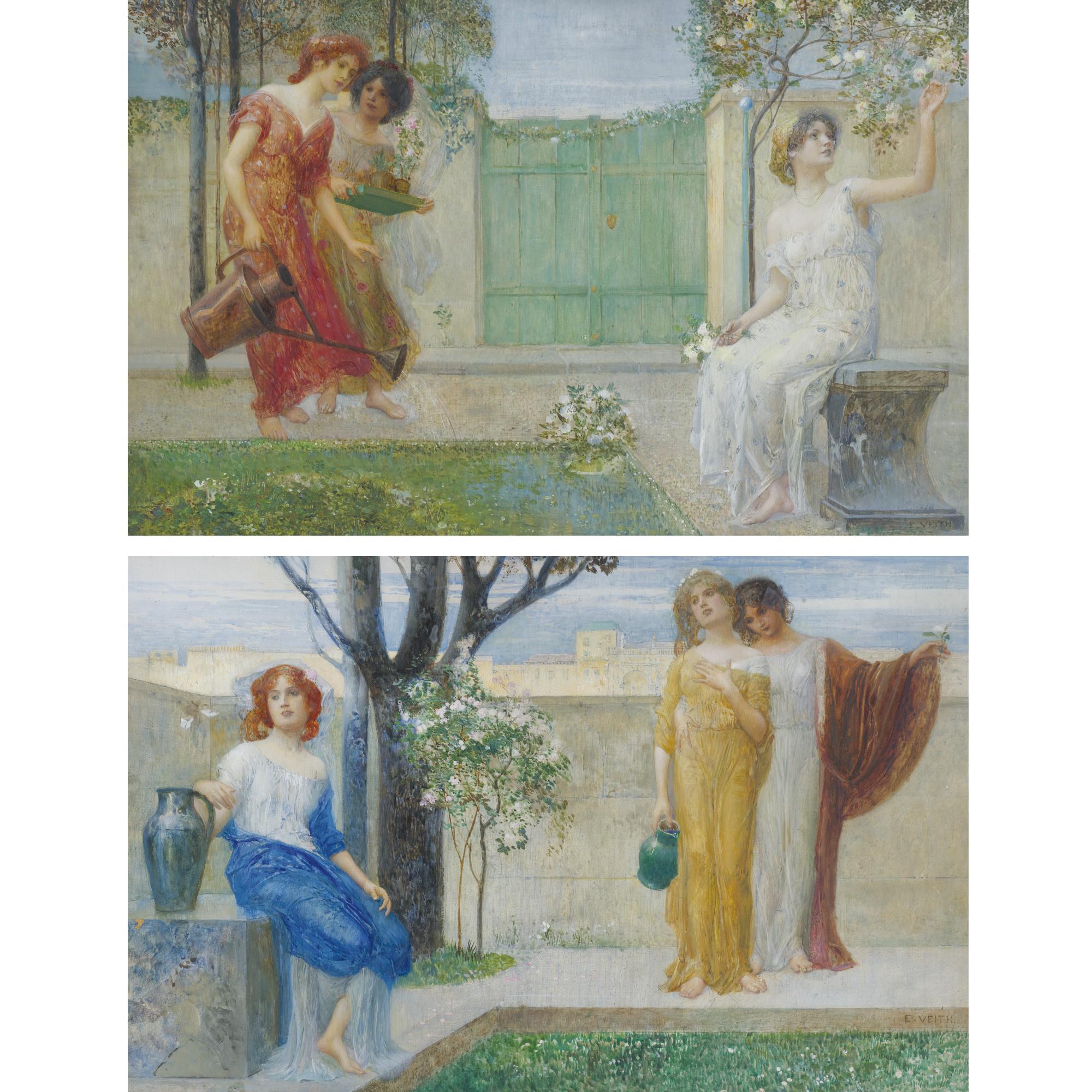 Eduard Veith - Allegorical Scenes: Two Works