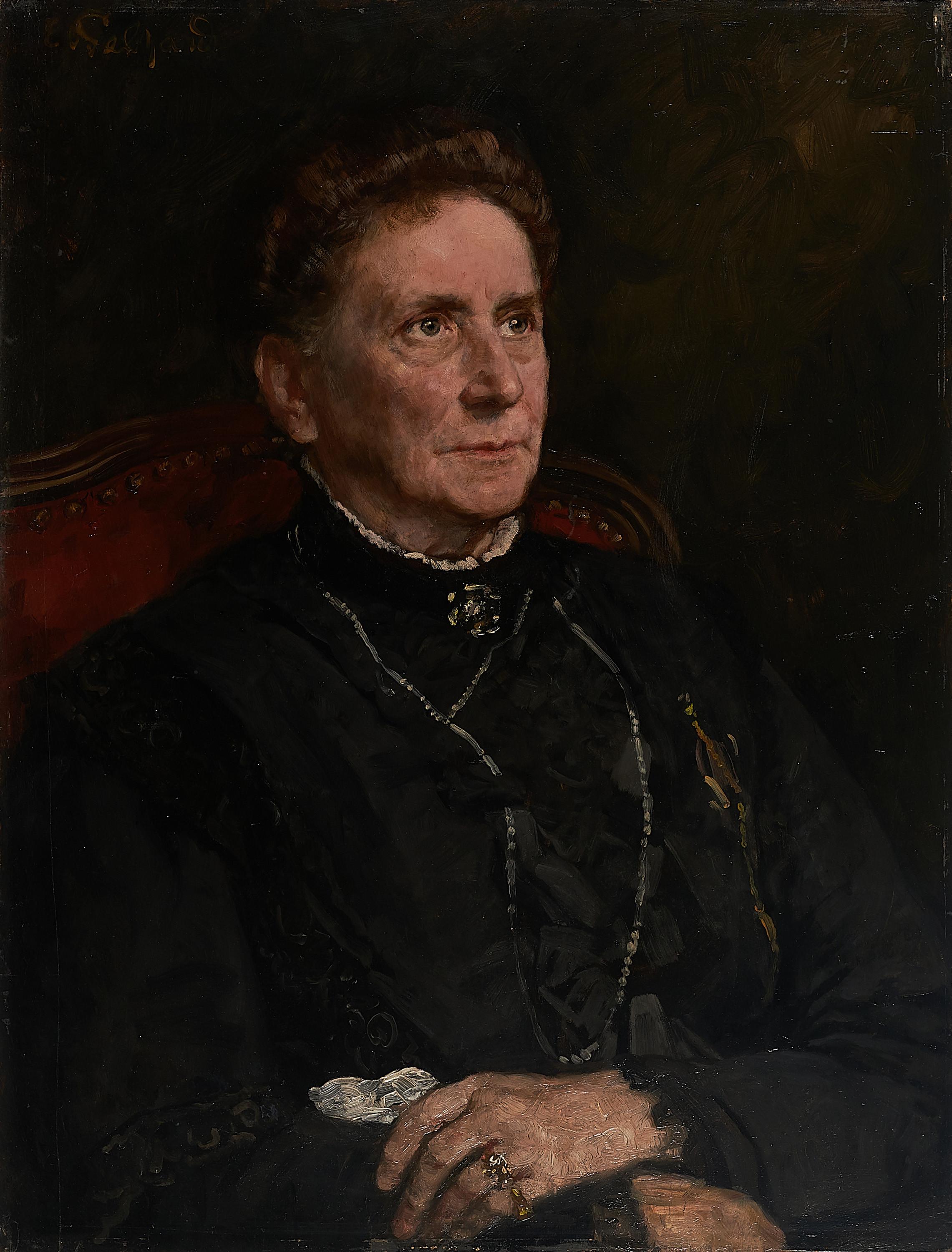 Eduard von Gebhardt - Bildnis einer Dame.