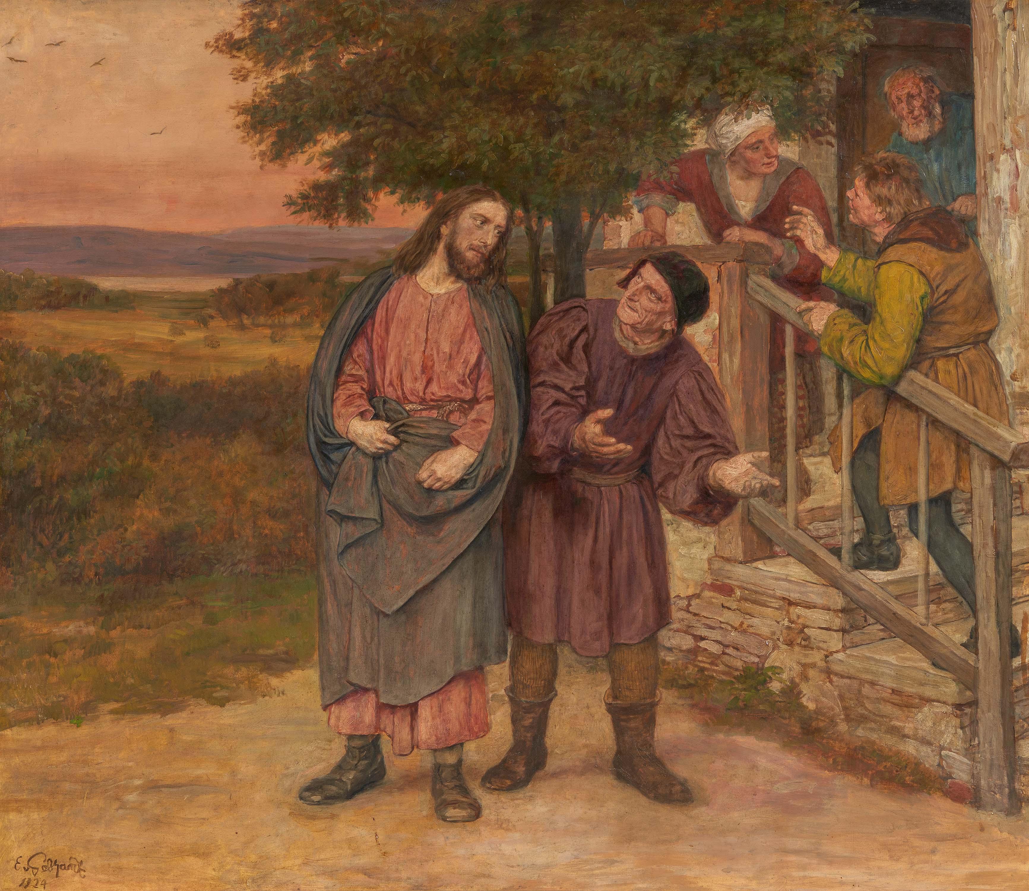 Eduard von Gebhardt - Christus verabschiedet sich von Thobias.