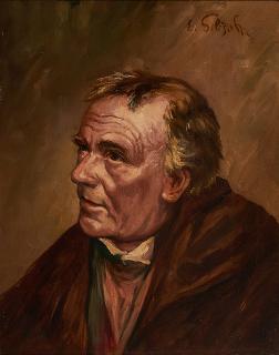 Eduard von Gebhardt - Kopfstudie eines Mannes.