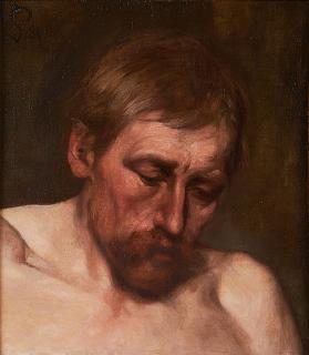 Eduard von Gebhardt - Kopfstudie eines Mannes.