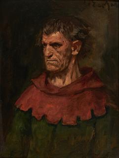 Eduard von Gebhardt - Portraitstudie eines Knappen.