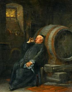 Eduard von Grützner - Mönch im Weinkeller
