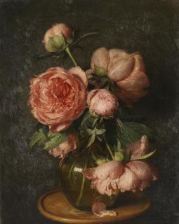 Eduard von Grützner - Sillleben mit Pfingstrosen