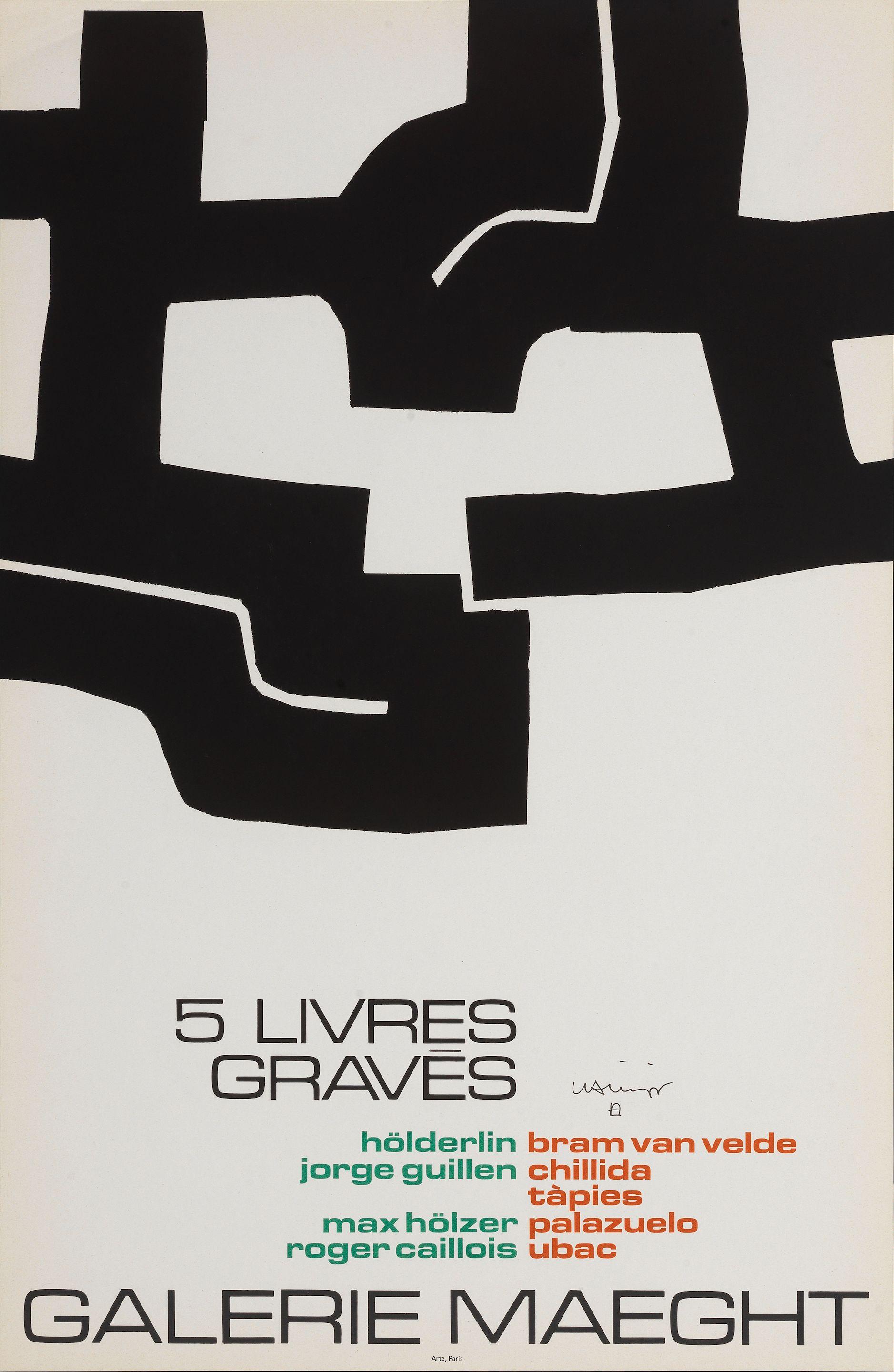Eduardo Chillida - Galerie Maeght - 5 Livres Gravés