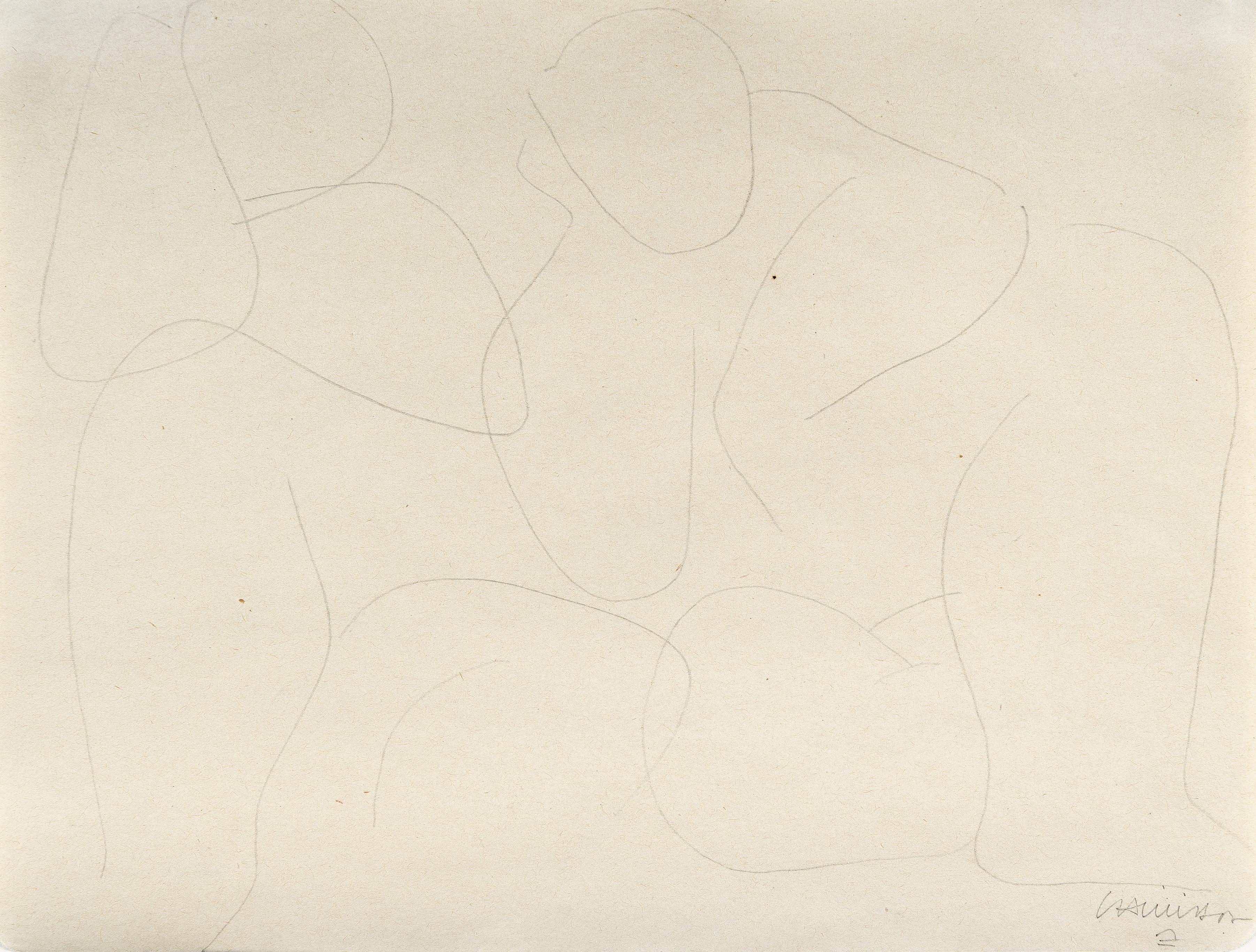 Eduardo Chillida - Zwei sitzende Akte