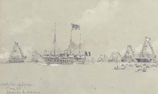 Eduardo Federico de Martino, C.V.O. - A Little Bit At Spezia (Illustrated); And Two Studies of Steam Yachts