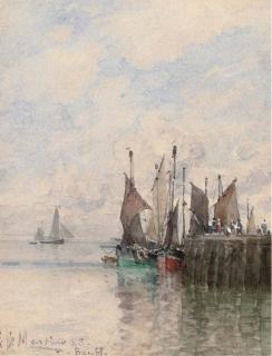 Eduardo Federico de Martino, C.V.O. - Fishing Boats At Banff