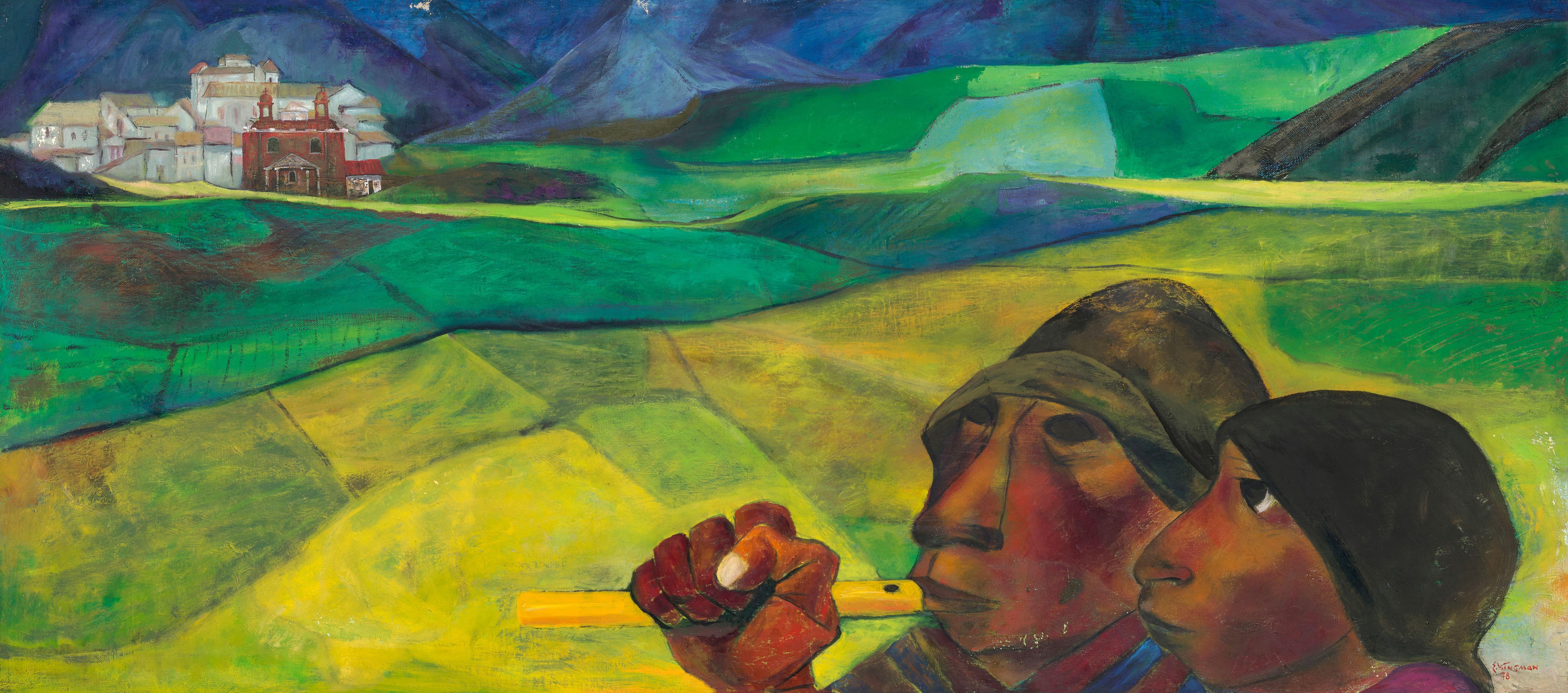 Eduardo Kingman - A lo lejos, el pueblo