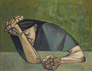 Eduardo Kingman - Woman With Head In Hand