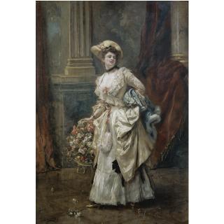 Eduardo León Garrido - Dama Con Flores (Lady With Flowers)