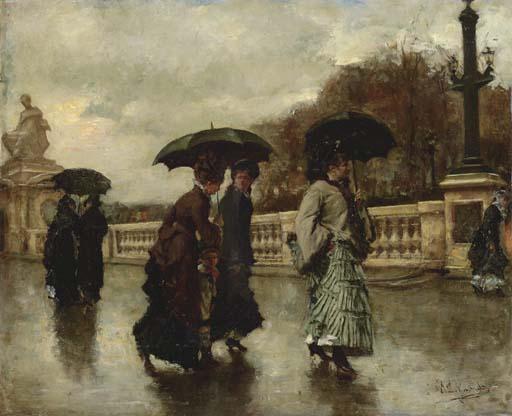 Eduardo Leon Garrido - Elegantes sous la pluie
