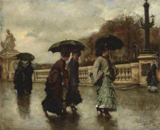 Eduardo Leon Garrido - Elegantes sous la pluie