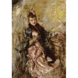 Eduardo León Garrido - Joven Con Vestido Rosa (Lady In A Pink Dress)