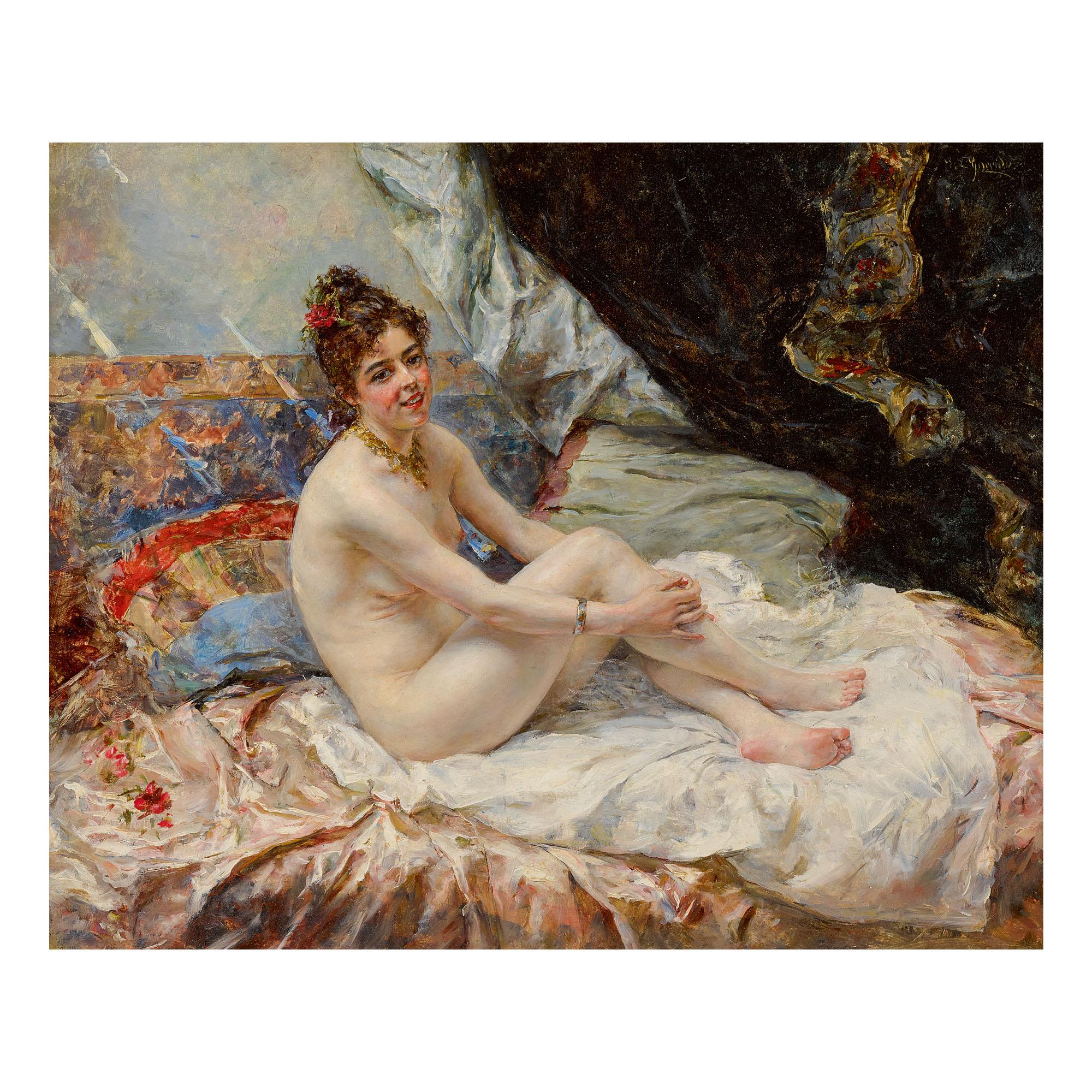 Eduardo León Garrido - Nude In A Light-Filled Boudoir
