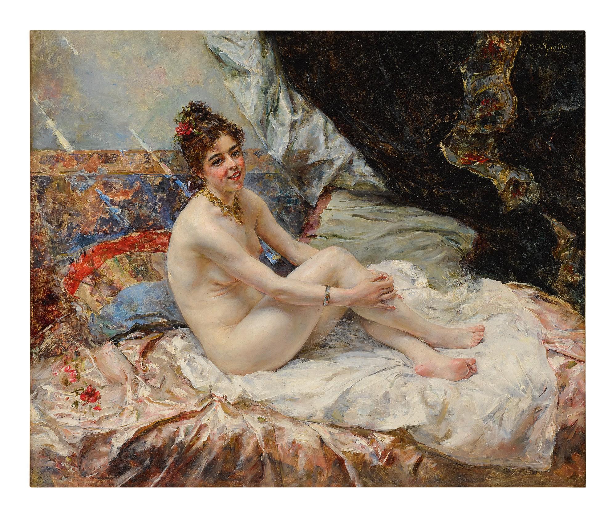 Eduardo León Garrido - Nude In A Light-Filled Boudoir