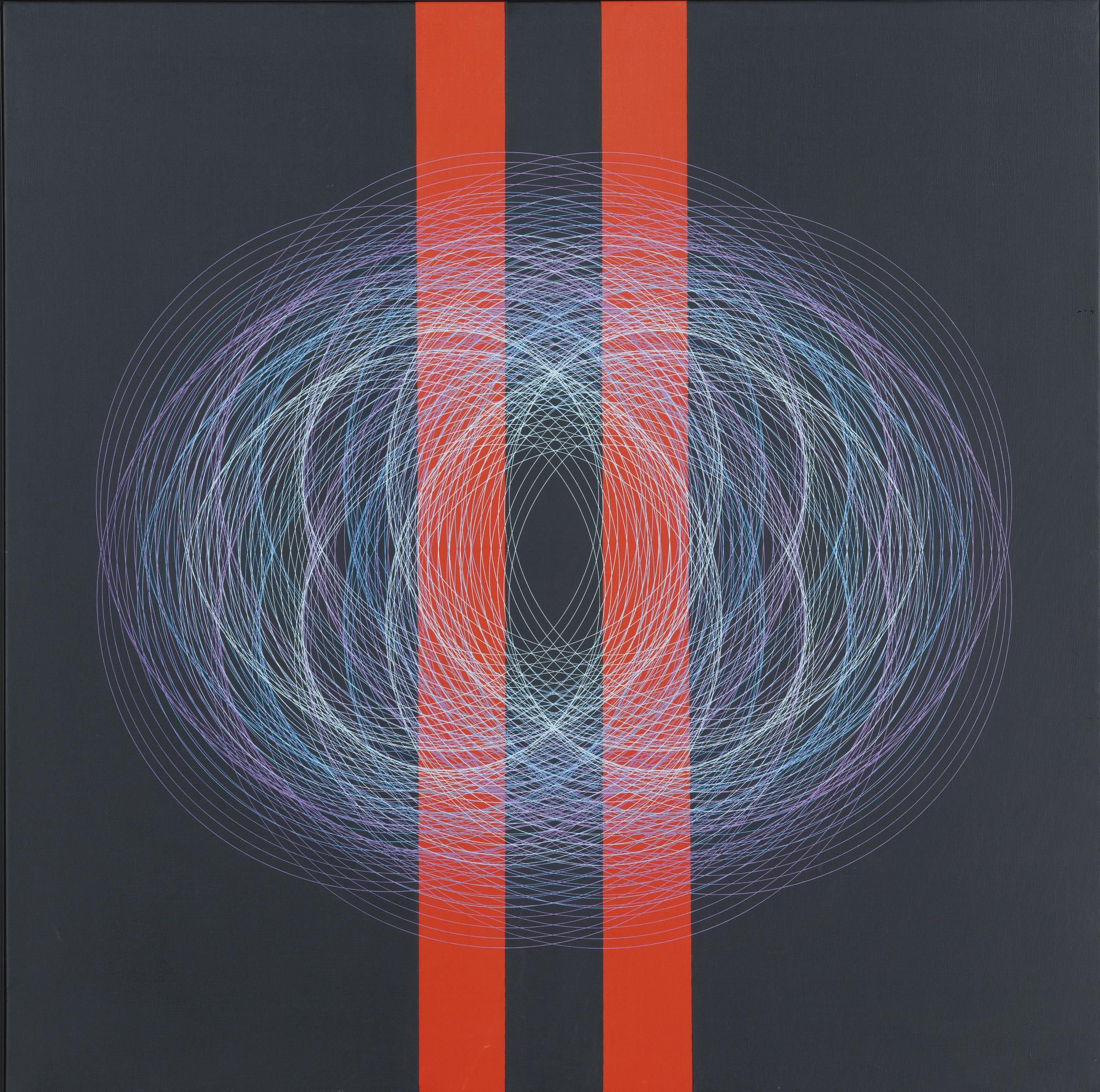 Eduardo Mac Entyre - Pintura Generativa, Interrupción De Una Forma Por Dos Bandas Verticales