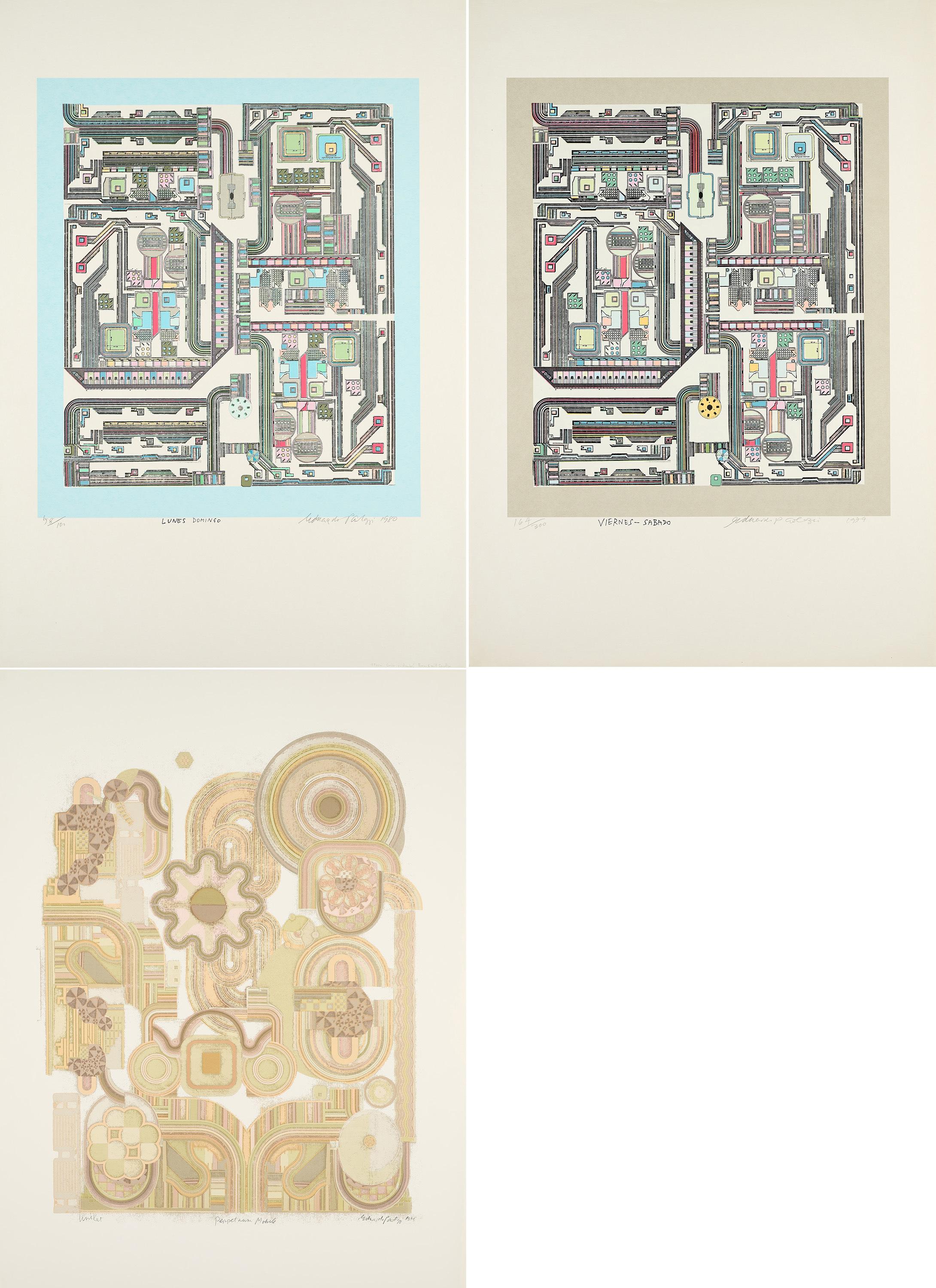 Eduardo Paolozzi - Konvolut von 3 Druckgrafiken.