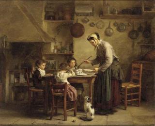 Eduoard Frère - Feeding the children