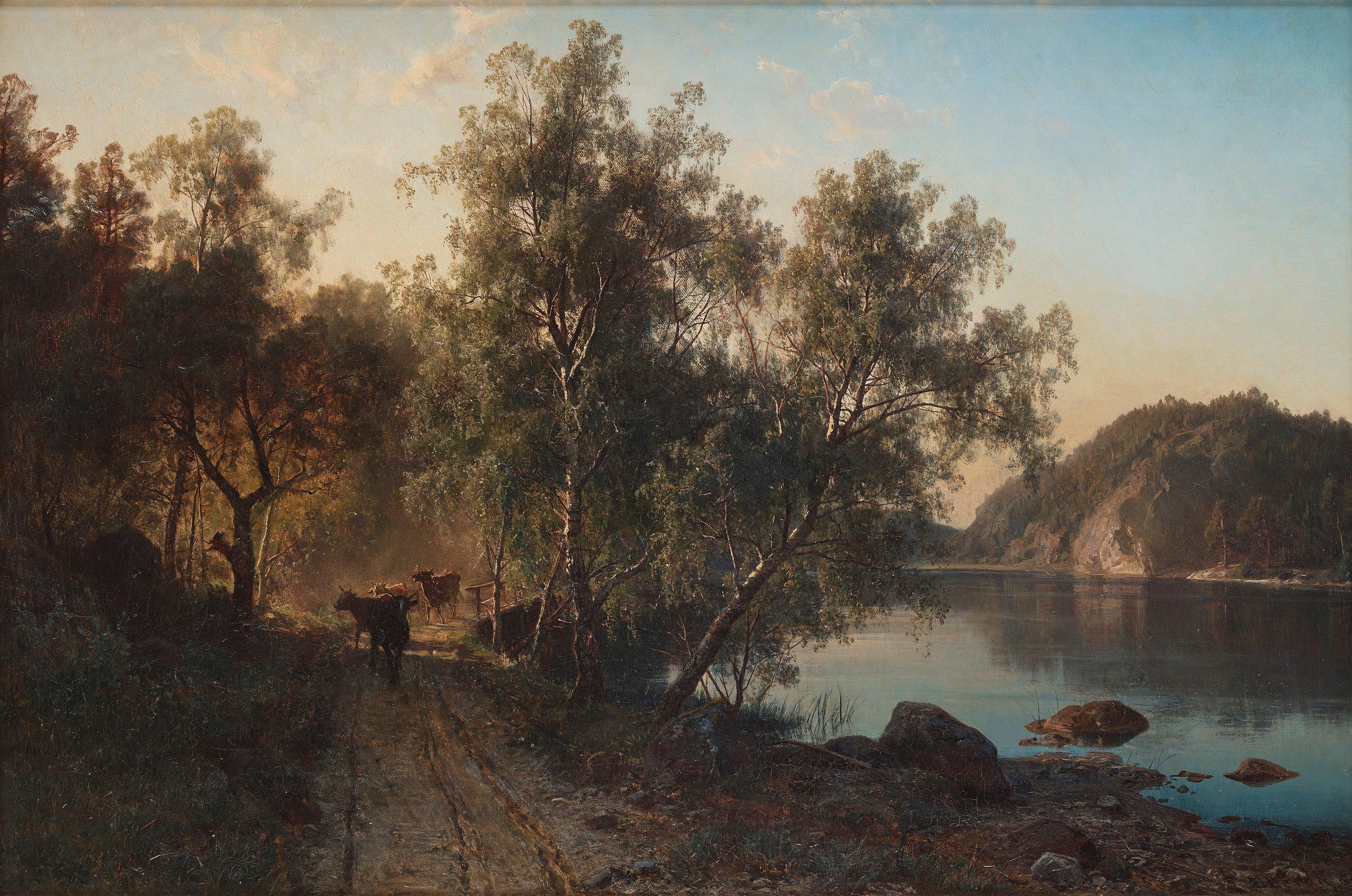 Edvard Bergh - Landscape with fjord, Bohuslän