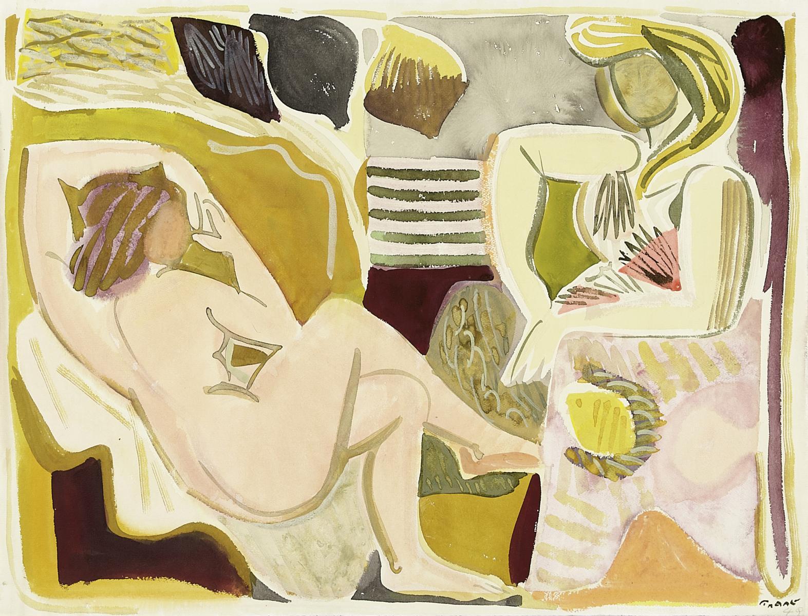 Edvard Frank - Akt vor Göttin