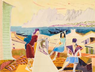 Edvard Frank - Gespräch am Meer.