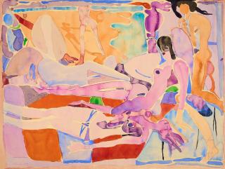 Edvard Frank - Lagernde Frauen.