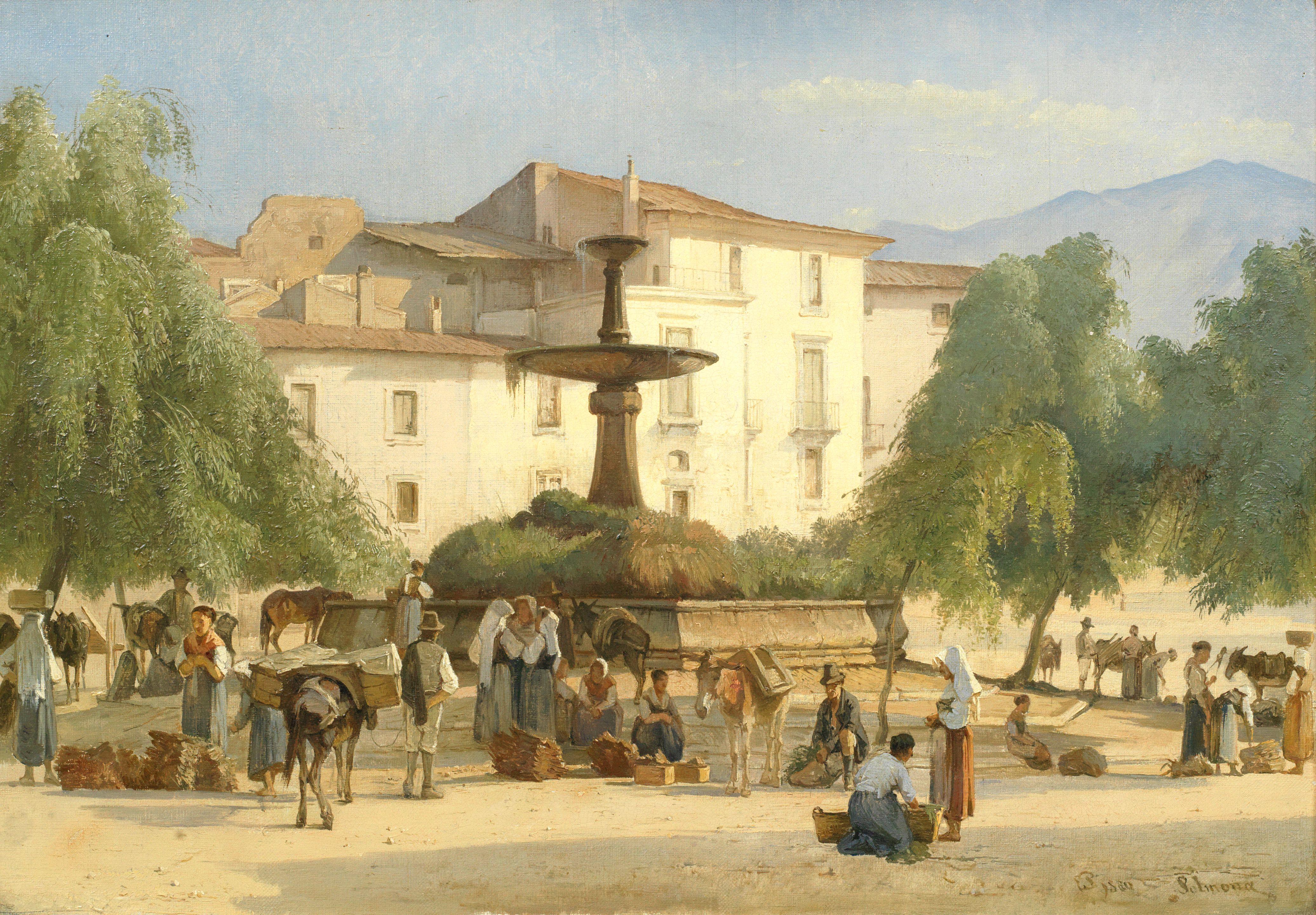Edvard Frederik Petersen - View Of The City Sulmona, Abruzzo, Italy