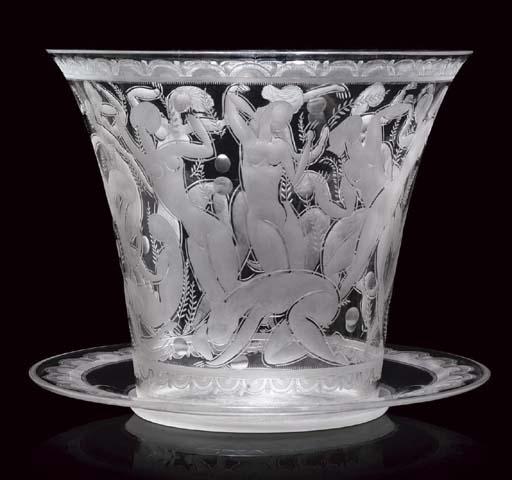 Edvard Hald - Girls Playing Ball, Vase And Underplate