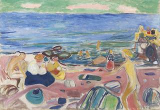 Edvard Munch - Badescene fra Åsgårdstrand (Bathing scene from Åsgårdstrand)