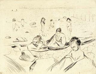Edvard Munch - Children Bathing (Sch. 203; W. 235)