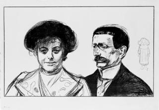 Edvard Munch - Doppel Porträt (Des Ehepaars Leistikow) (Sch. 170)
