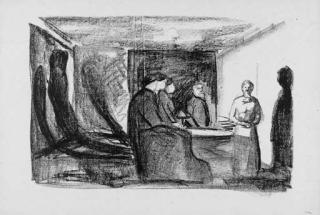 Edvard Munch - Gespenster: Familienszene (Sch. 486; W. 650)