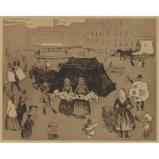 Edvard Munch - Likvognen, Potsdamer Platz (Woll 178; Schiefler 156)