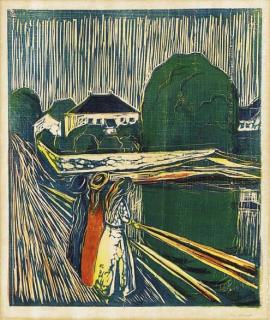 Edvard Munch - Mädchen auf der Brücke (S. 488)
