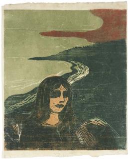 Edvard Munch - Mädchenkopf am Strande (Sch. 129; W. 152)