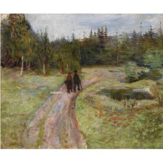 Edvard Munch - Norwegian to På Vei Mot Skogen (Couple On The Path To The Forest)