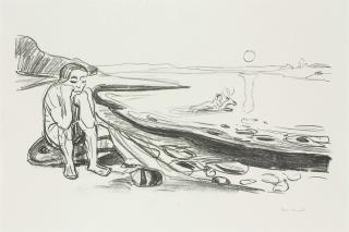 Edvard Munch - Omega\'s Flight, from Alpha and Omega (S. 323; W. 353)