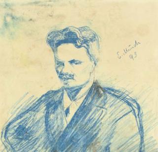 Edvard Munch - Portrait of August Strindberg