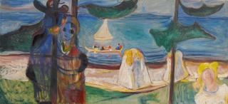 Edvard Munch - Summer Day or Embrace on the Beach (The Linde Frieze)