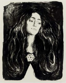 Edvard Munch - The Brooch. Eva Mudocci (Sch. 212; W. 244)