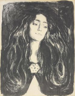 Edvard Munch - The Brooch (Eva Mudocci) (Schiefler 212; Woll 244 I)