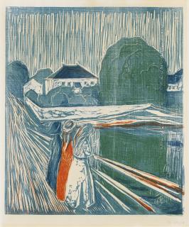 Edvard Munch - The Girls On The Bridge (W. 628; S. 488)