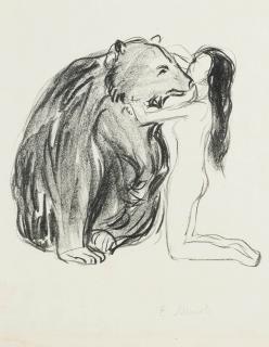 Edvard Munch - The Woman and the Bear (Woll 362)