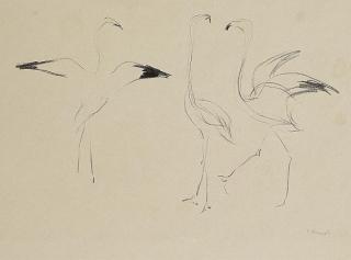 Edvard Munch - Three Flamingoes